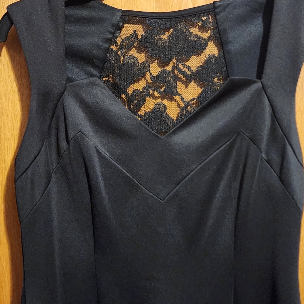 Connected Apparel black dress with lace